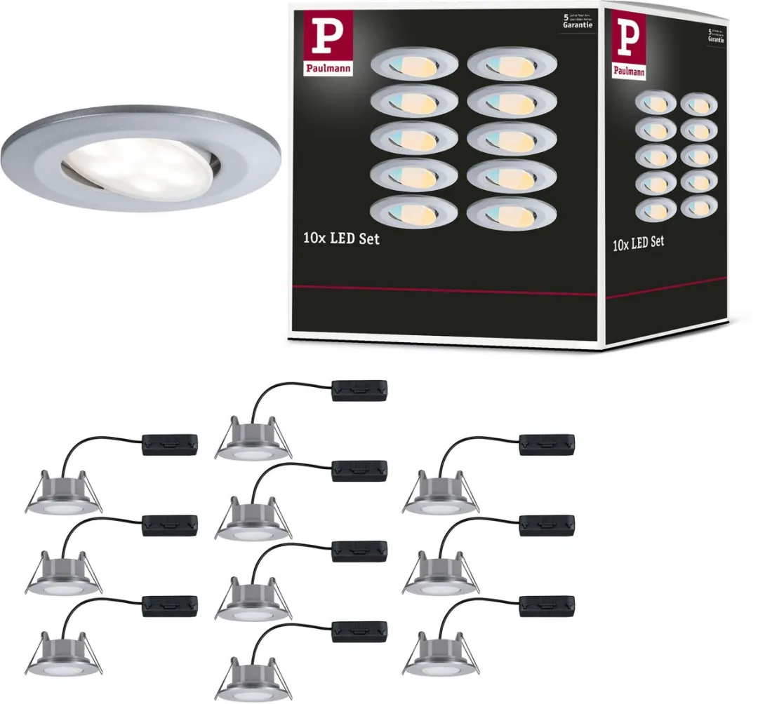 Paulmann LED Inbouwspots Calla Set 10 Stuks