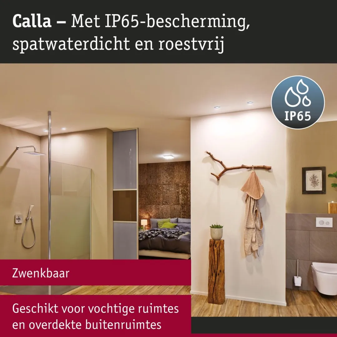 Paulmann LED Inbouwspots Calla Set 10 Stuks - Chroom Mat - 5W 430lm