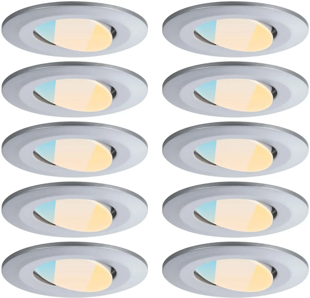 Paulmann LED Inbouwspots Calla Set 10 Stuks - Chroom Mat - 5W 430lm