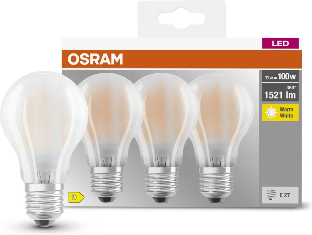 Osram LED Peer 11W Warmwit - 3 Stuks - afbeelding 6 van 6