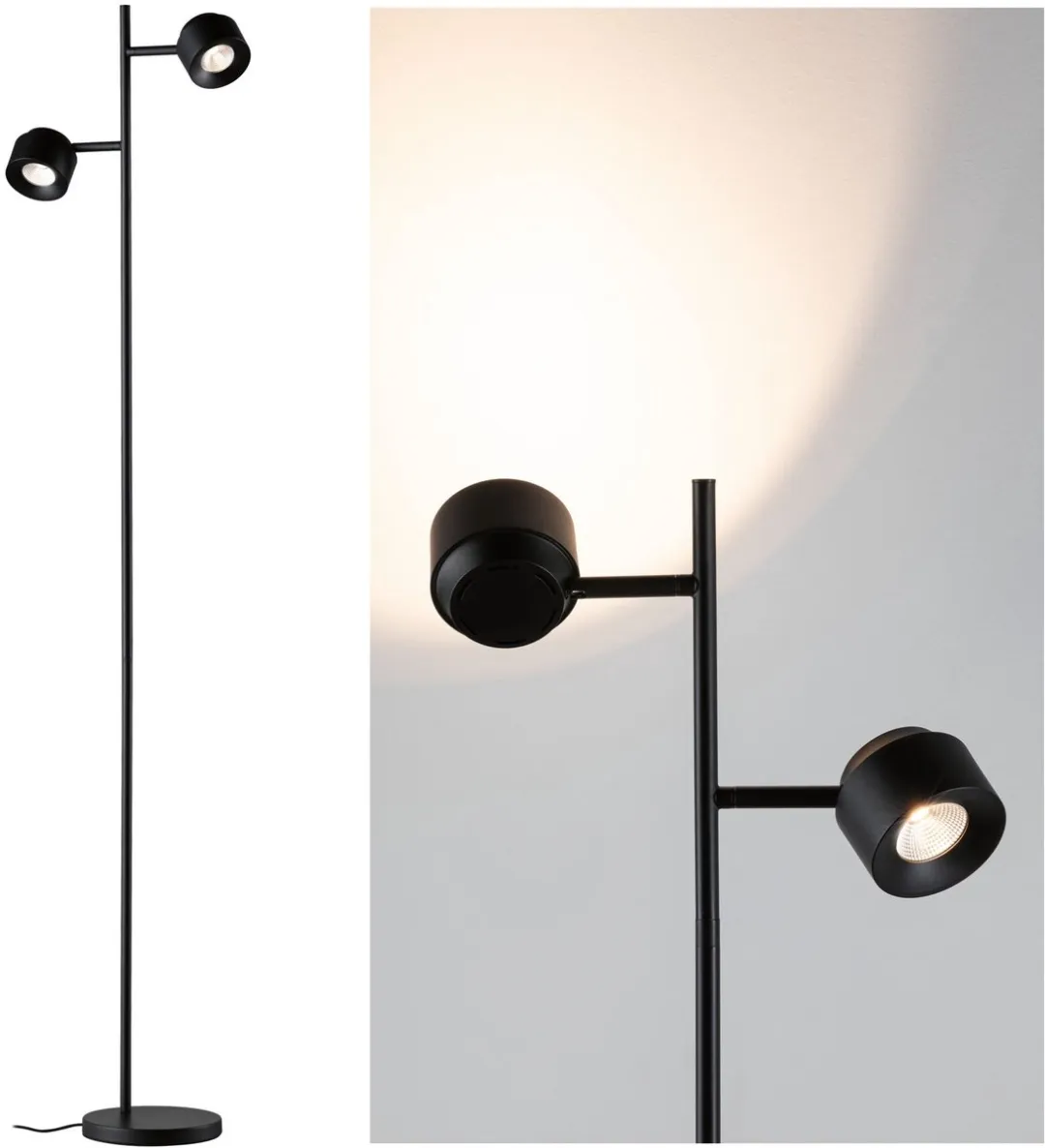 Paulmann Puric Pane Staande LED-lamp - 2x300lm 2700K - Zwart
