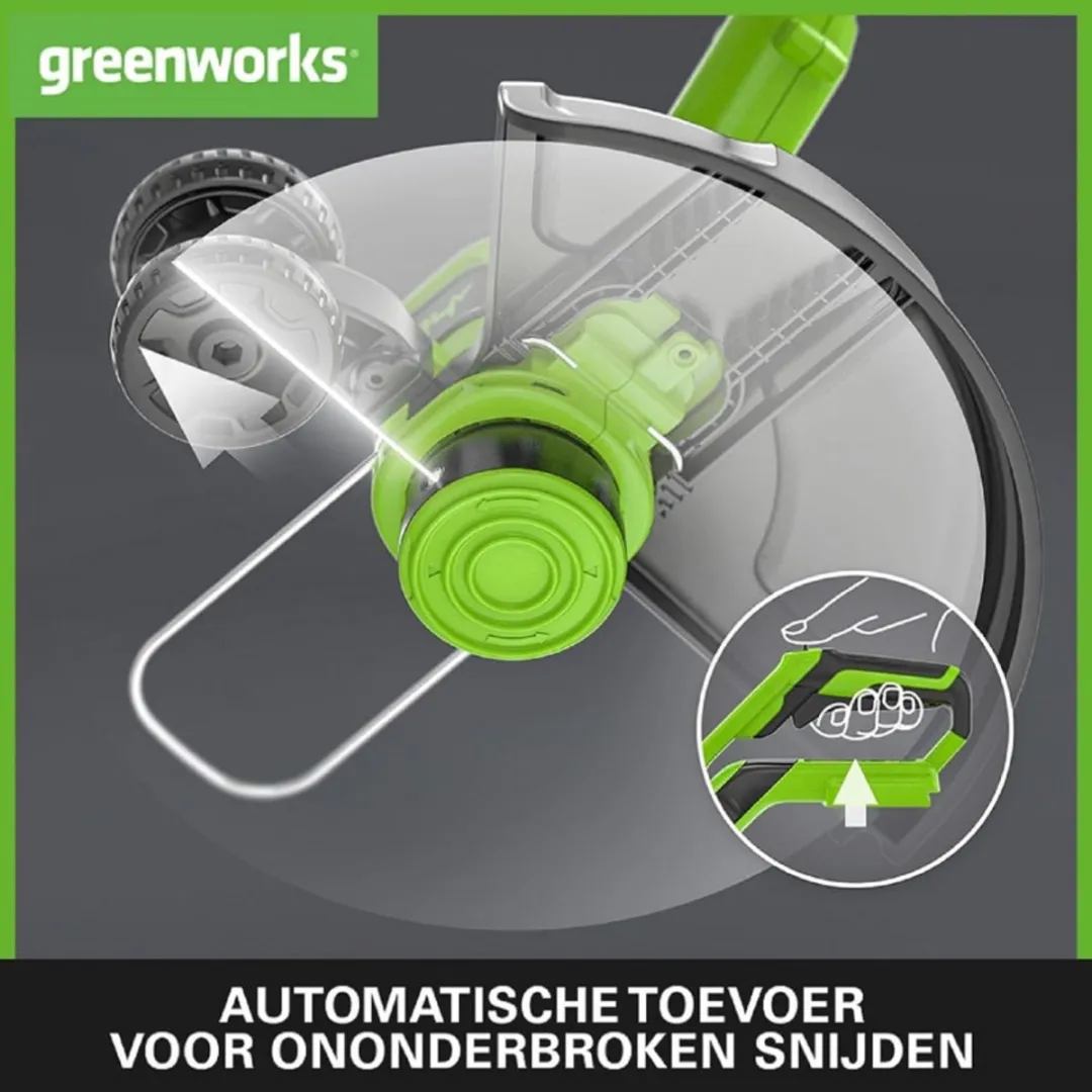 Greenworks 40V Accu Trimmer Kantensnijder 300mm - afbeelding 6 van 6