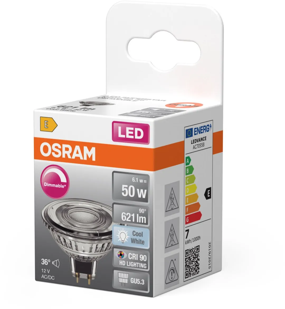 Osram LED Spot Reflector Superstar MR16 6,1W - 36° - 621lm - 4000K