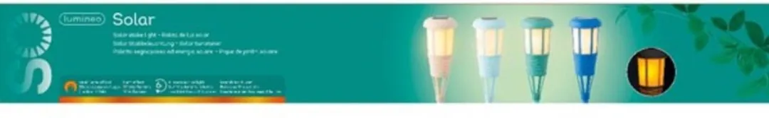 2x stuks solar tuinfakkel/tuinlamp lichtblauw op zonne-energie 61 cm - Prikspots tuinverlichting