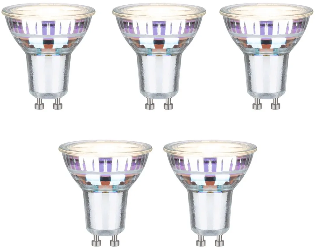 Paulmann Eco-Line LED Reflector Set 5x450lm 20W - 3000K - Zilver