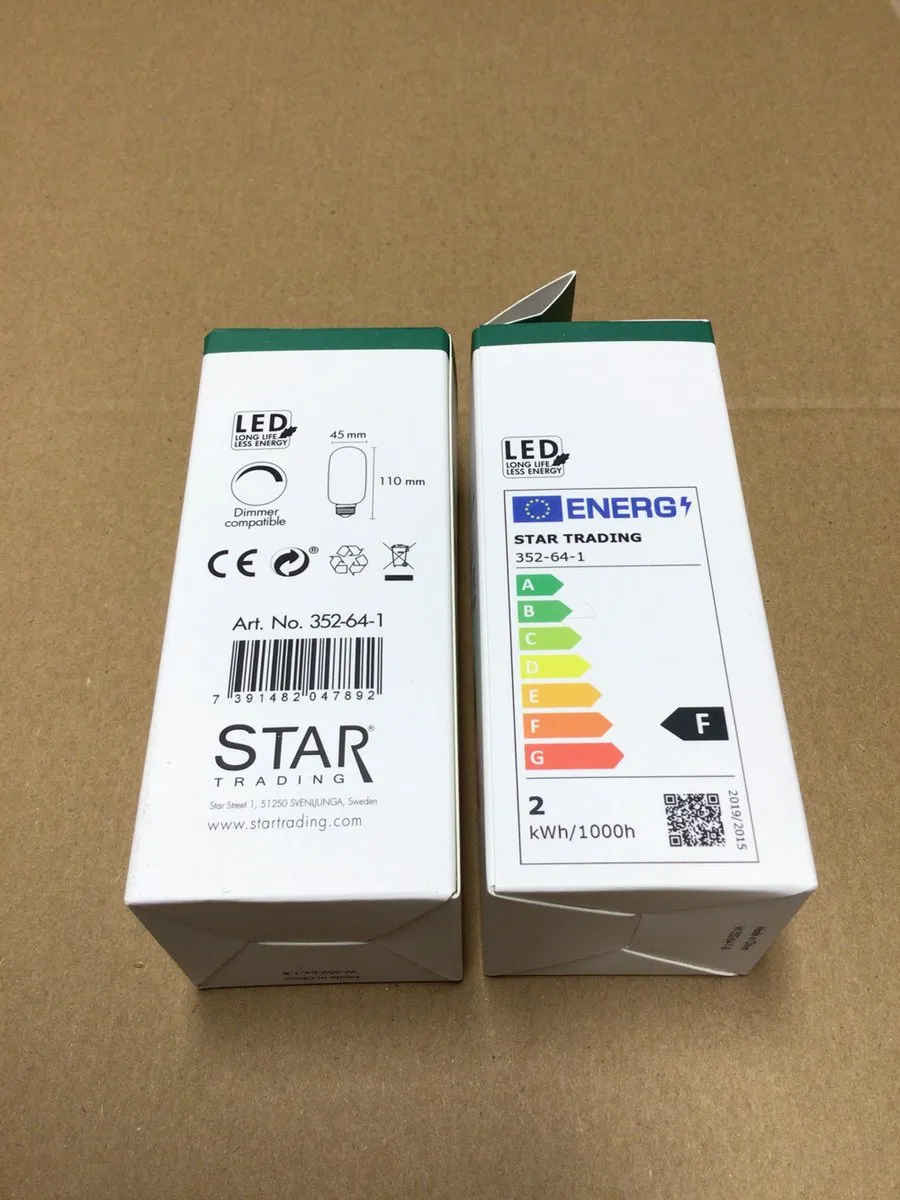 Star Trading Staaflamp E27 1.6W Super Warm Wit <2200K - Dimbaar