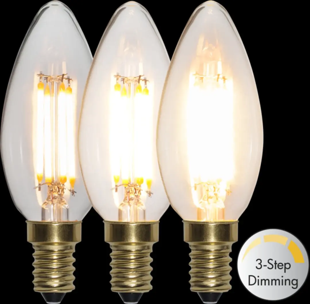 Star Trading Kaarslamp E14 4W Super Warm Wit