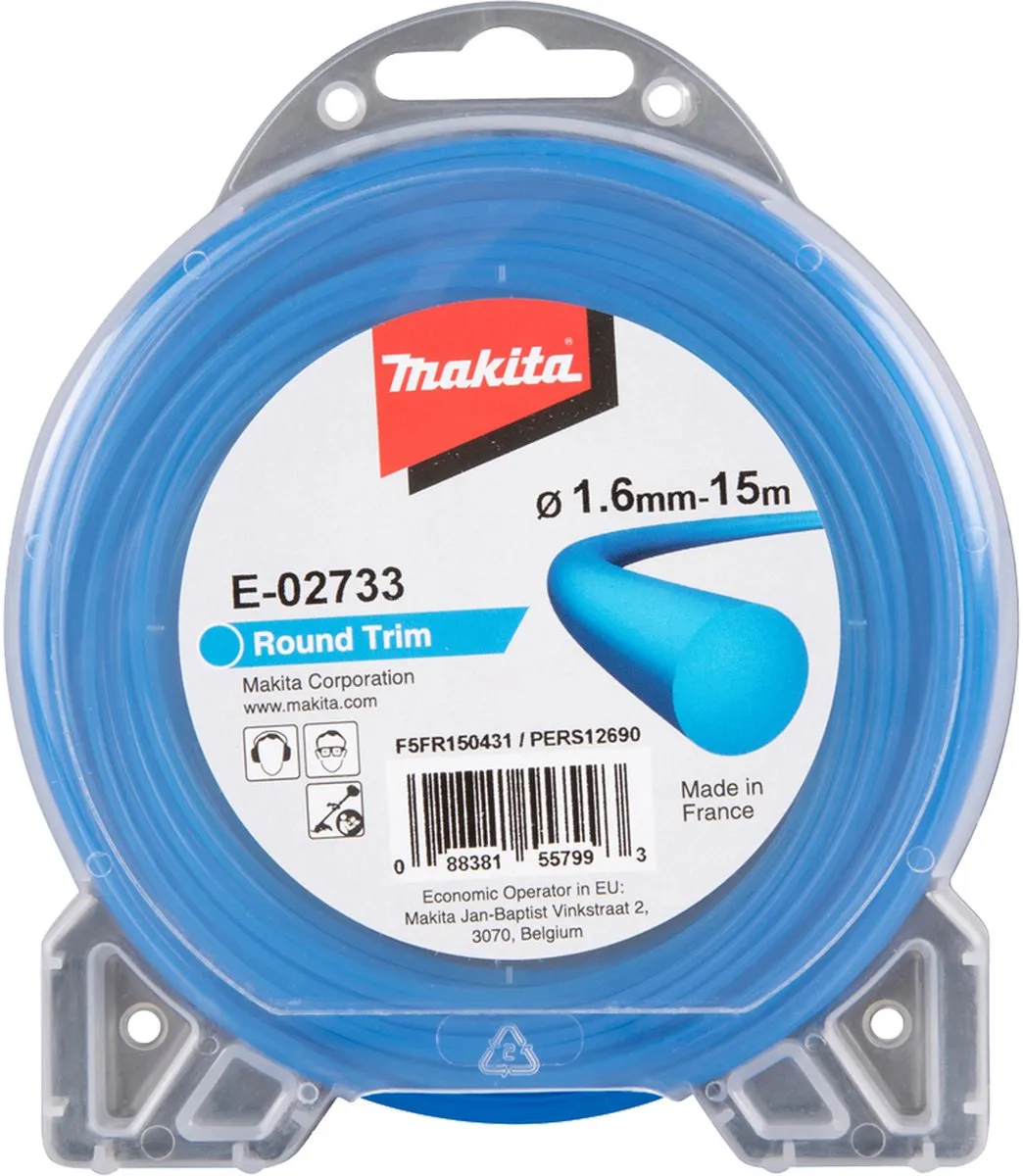 Makita Maaidraad 1,6mm x 15m voor grastrimmer