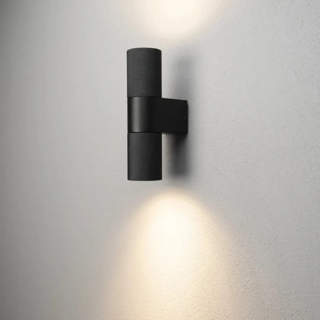 Konstsmide Temi Wandlamp GU10 15W - Zwart Aluminium IP54