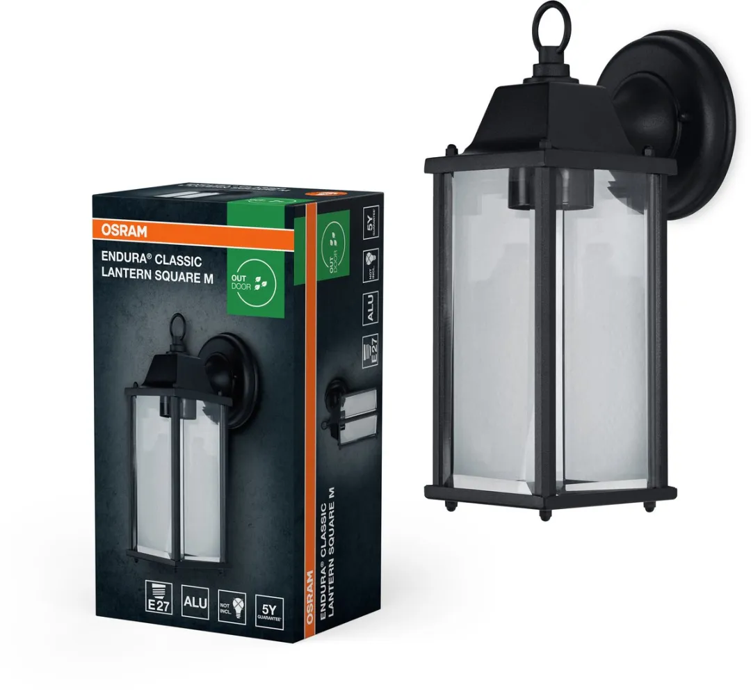 Osram Endura Classic Buitenlamp E27 Zwart - Wandmontage