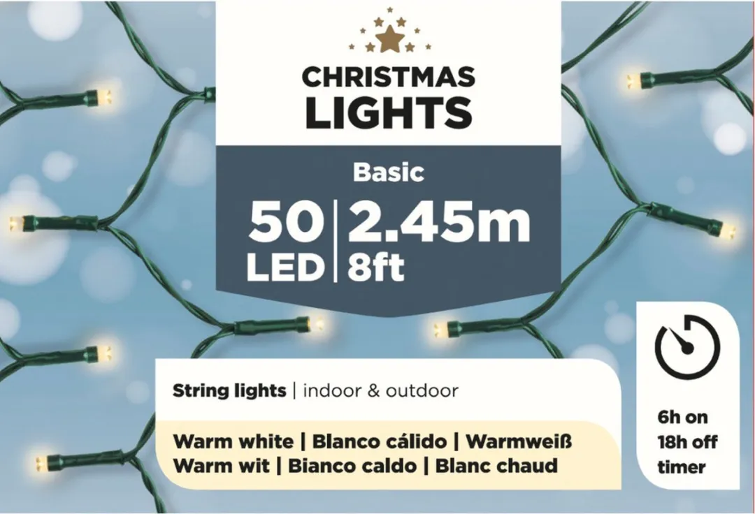 Lumineo Kerstverlichting Boom 50 Warm Wit - Groen