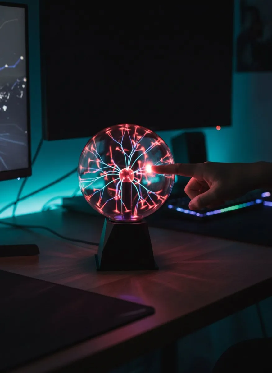 Twinkle Toys Plasma Bol 20cm - Full Color RGB - Zwart