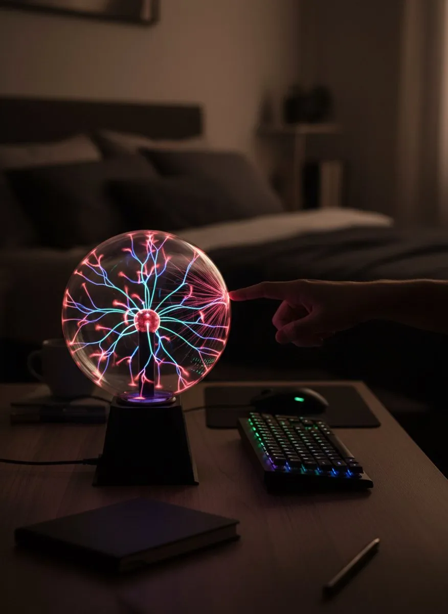 Twinkle Toys Plasma Bol 20cm - Full Color RGB - Zwart