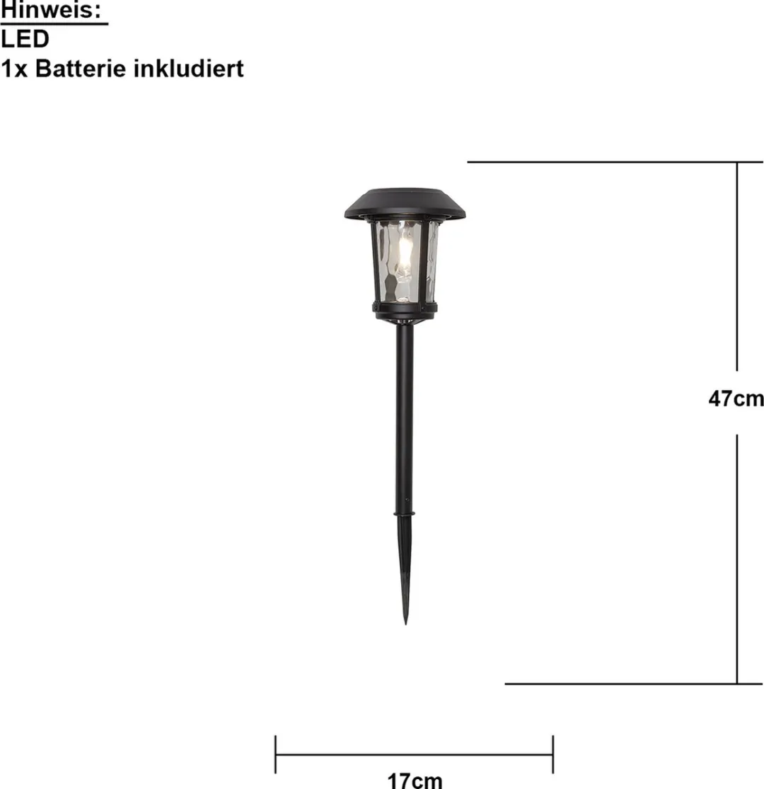 Star Trading Florian Solar Paalverlichting - Zwart 47cm
