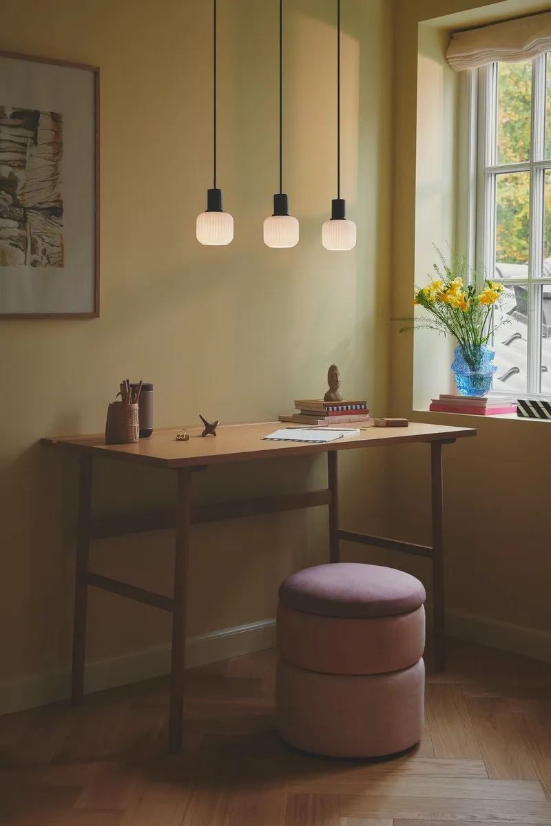 Nordlux Milford Mini Hanglamp 3-arm - Zwart - Ø10cm