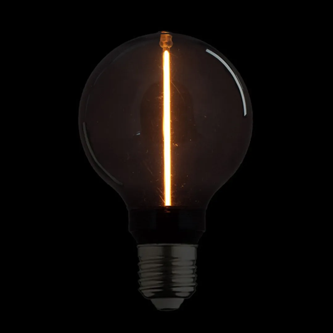 Lybardo Premium E27 LED Globe 80mm - 2W - 1800K Rookglas
