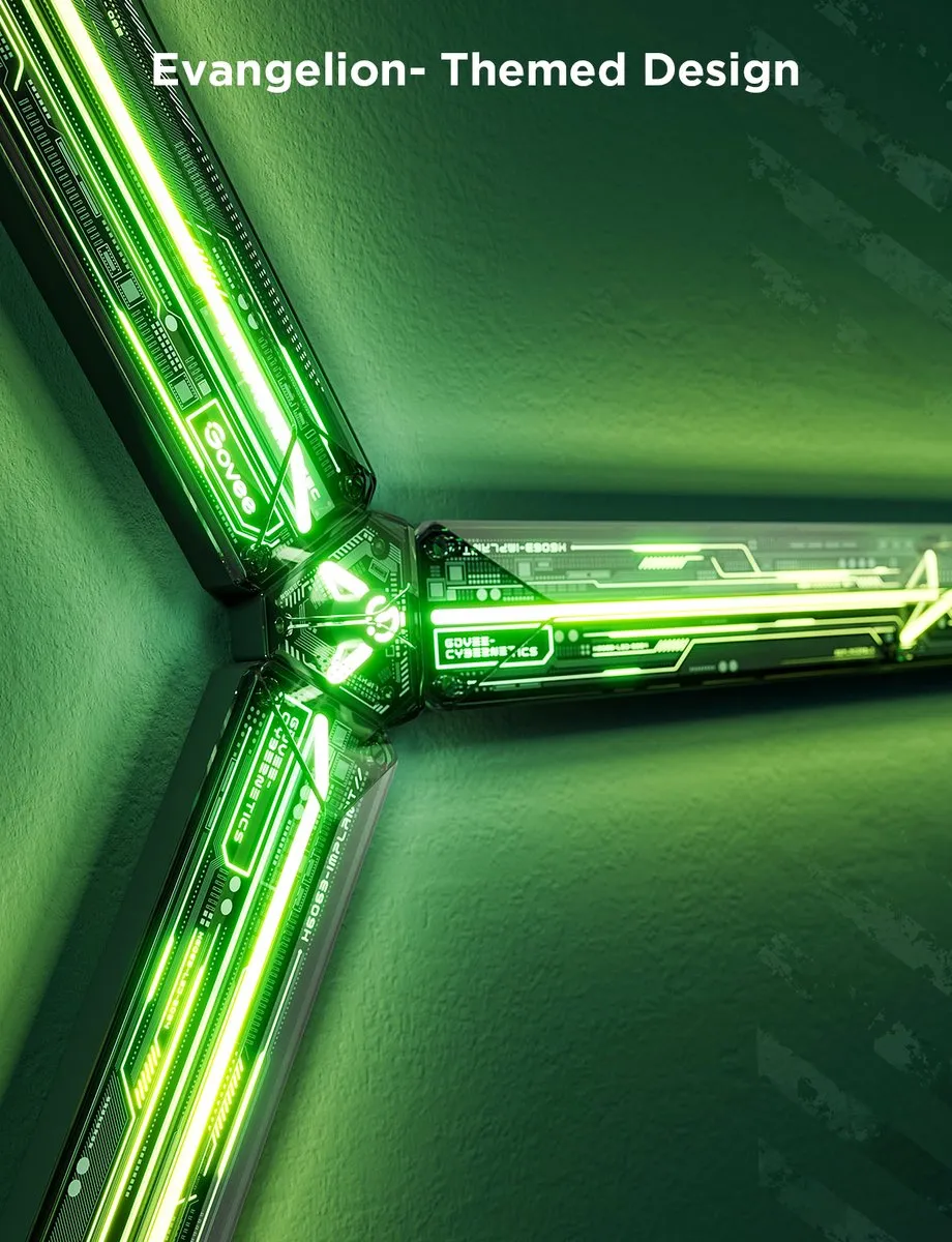 Govee Gaming Wall Lights RGBIC - 5 Stuks - Zwart