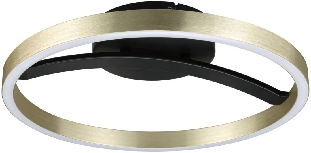 Paulmann Melira LED Plafondlamp 24W 2700K - Zwart mat/Goud