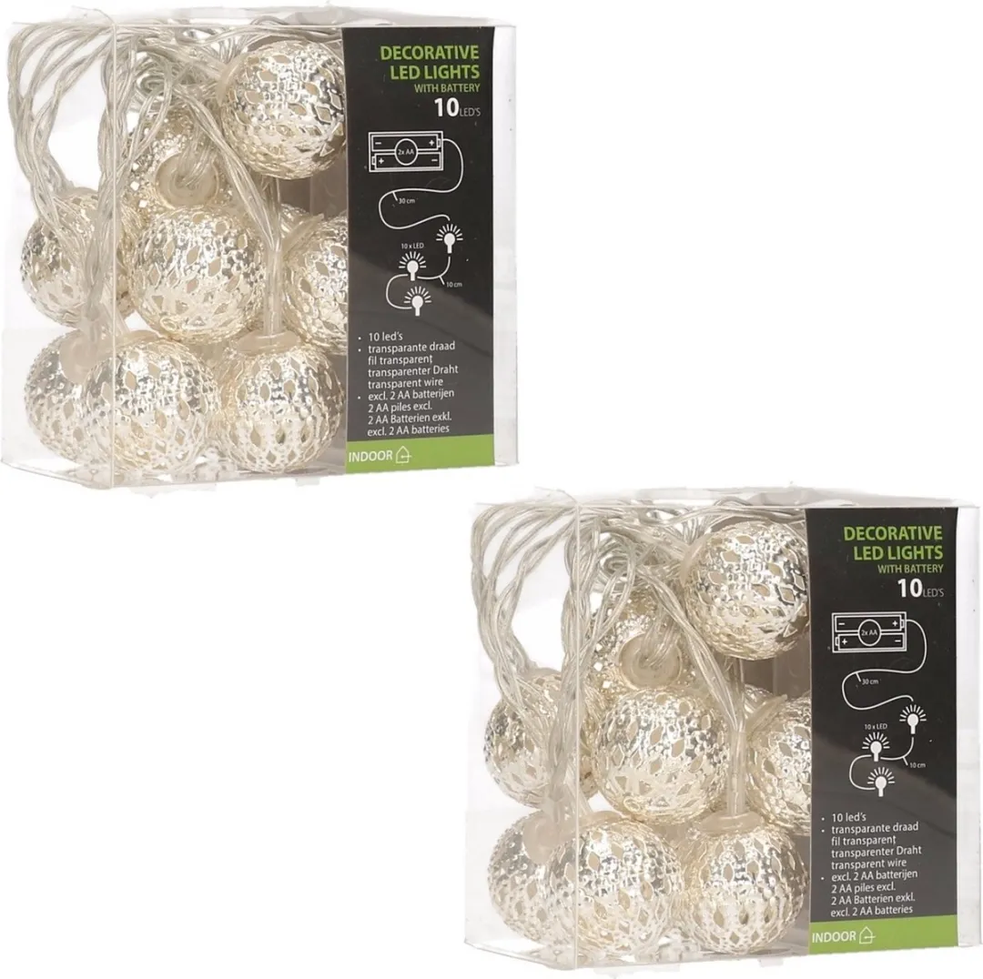 Lumineo Kerstballen Slinger LED 90cm