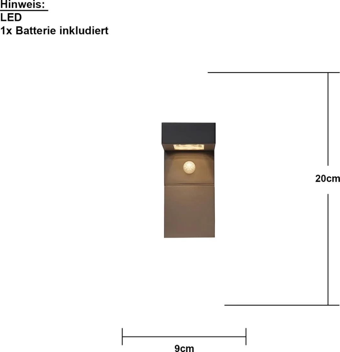 Star Trading Vici LED Wandlantaarn 20cm - 300 Lumen - Warm wit