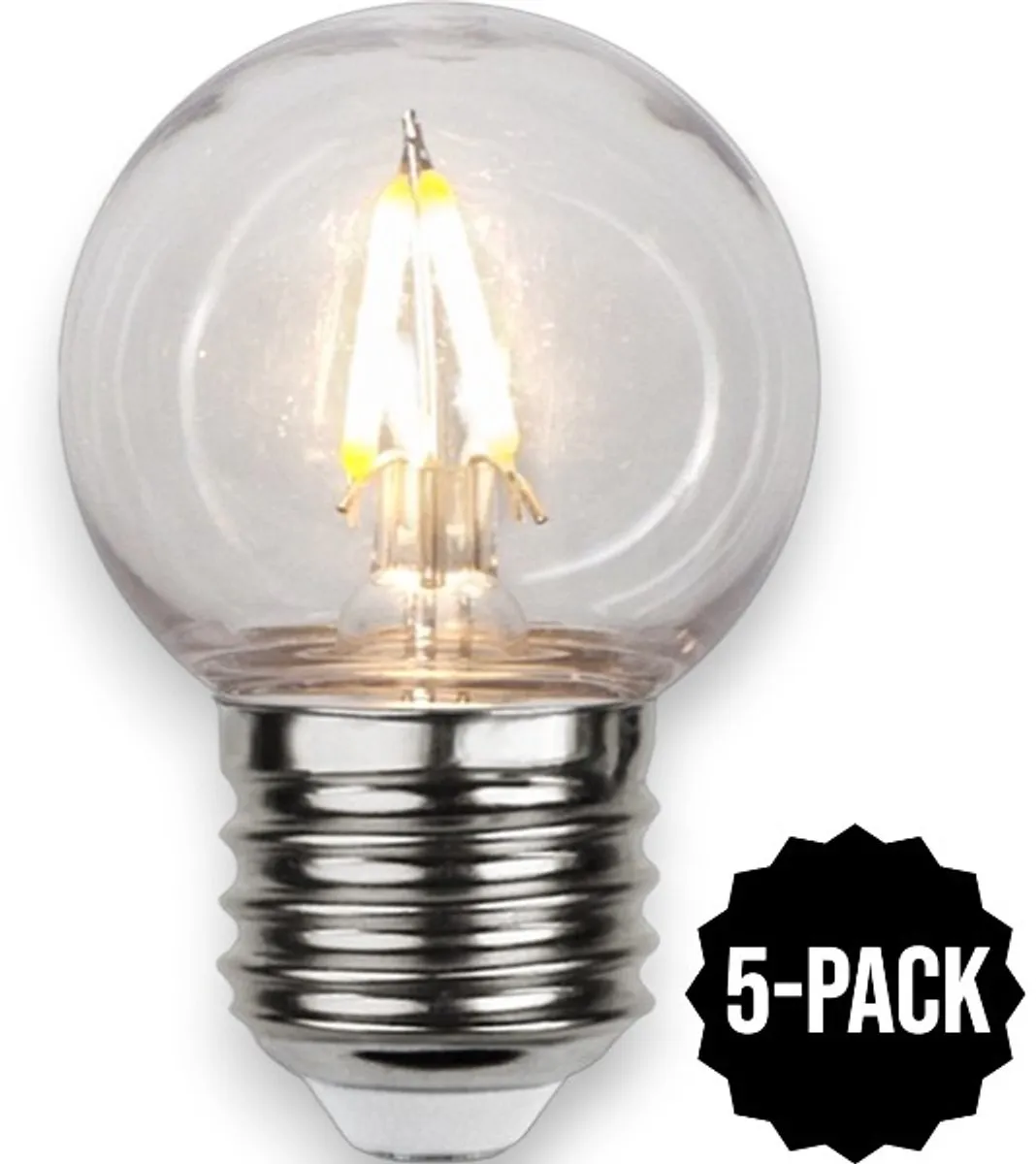 Star Trading Prikkabel Kogellamp E27 1.4W Extra Warm Wit