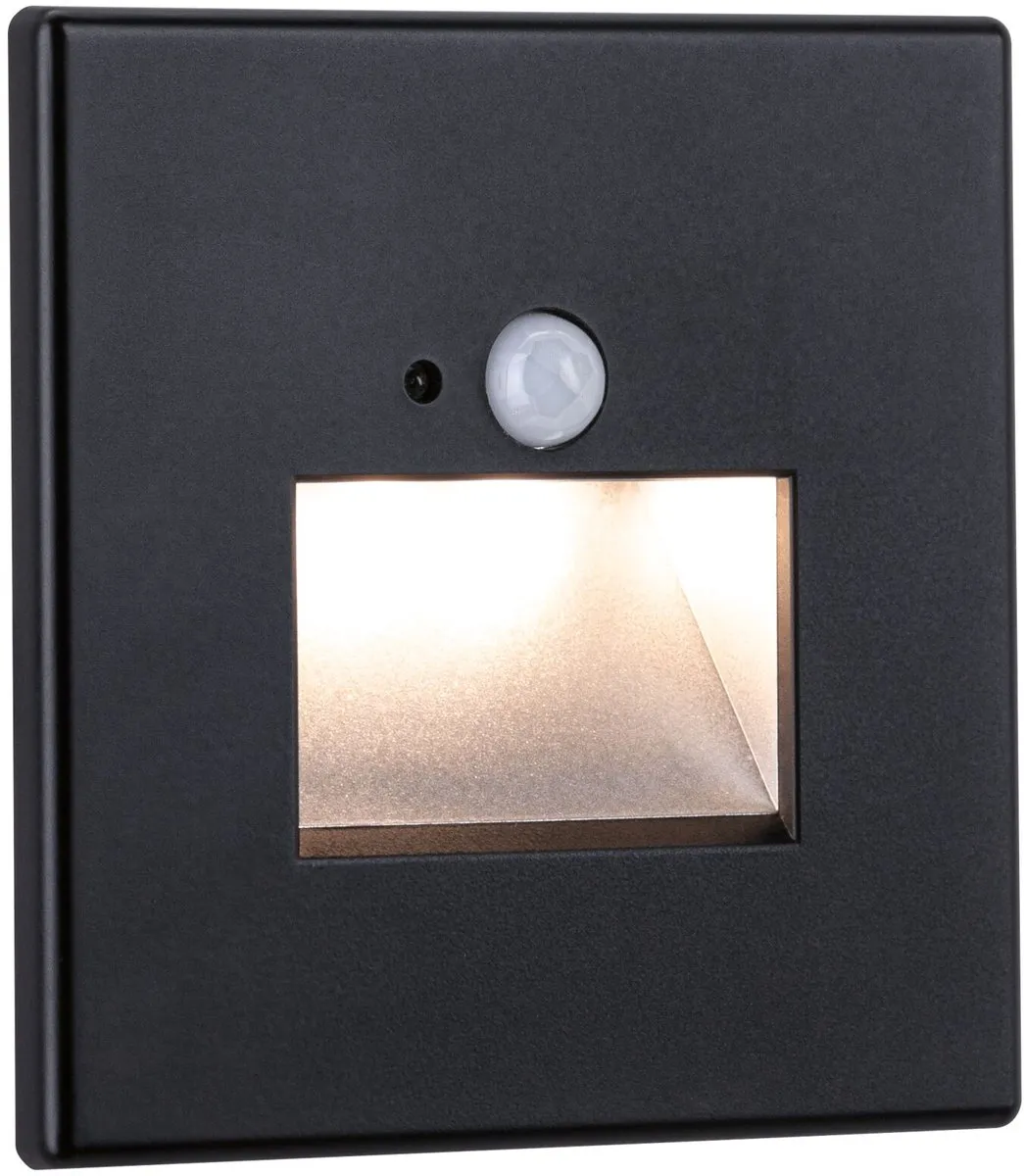 Paulmann Edge LED Wandinbouwlampen 3x - 2700K - 1,2W - Zwart Mat