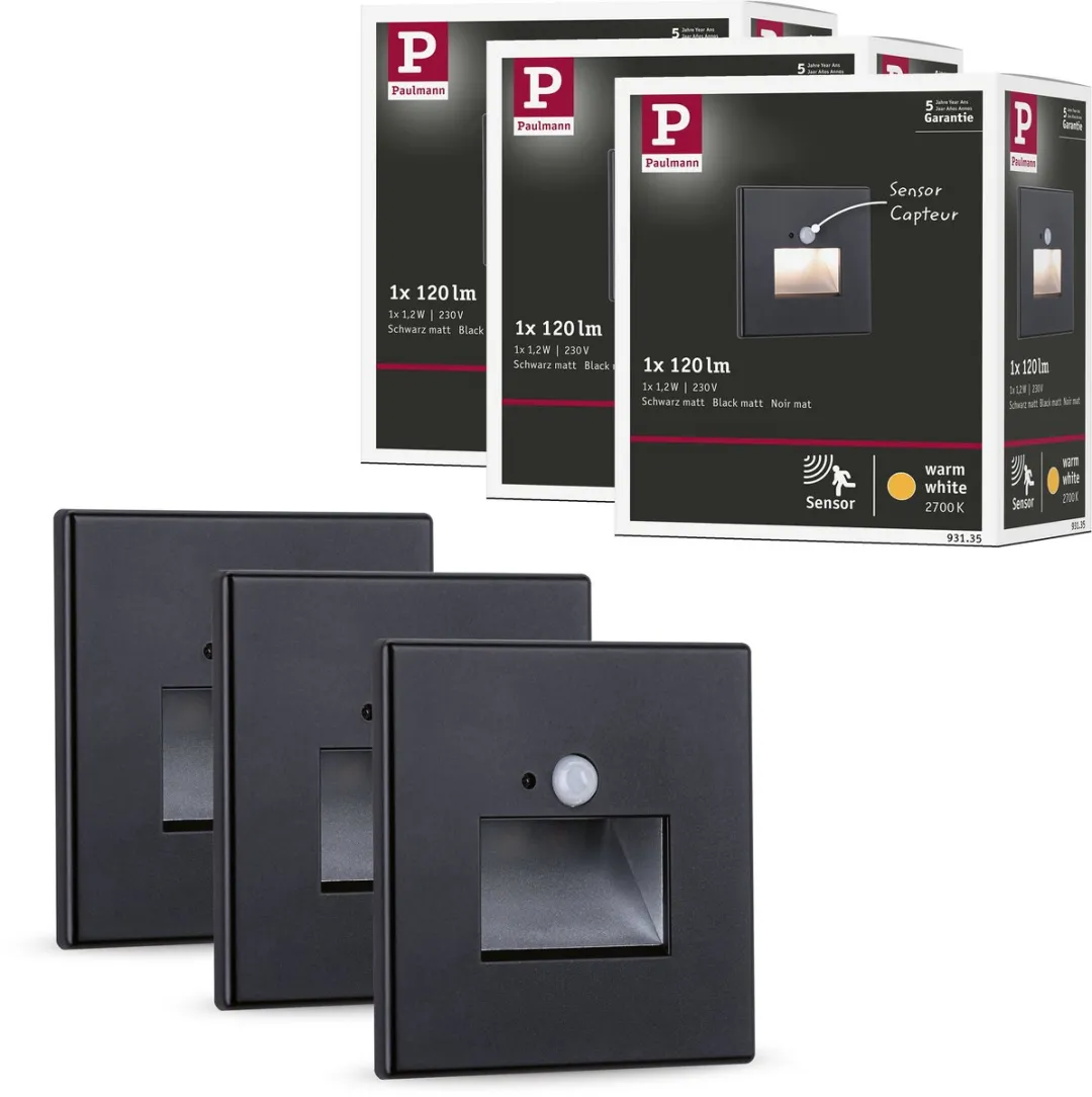 Paulmann Edge LED Wandinbouwlampen 3x