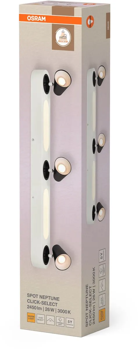 Osram Decor Spot Neptune CLICK-SELECT White 3 Spot - 26W 1.180lm - afbeelding 6 van 6