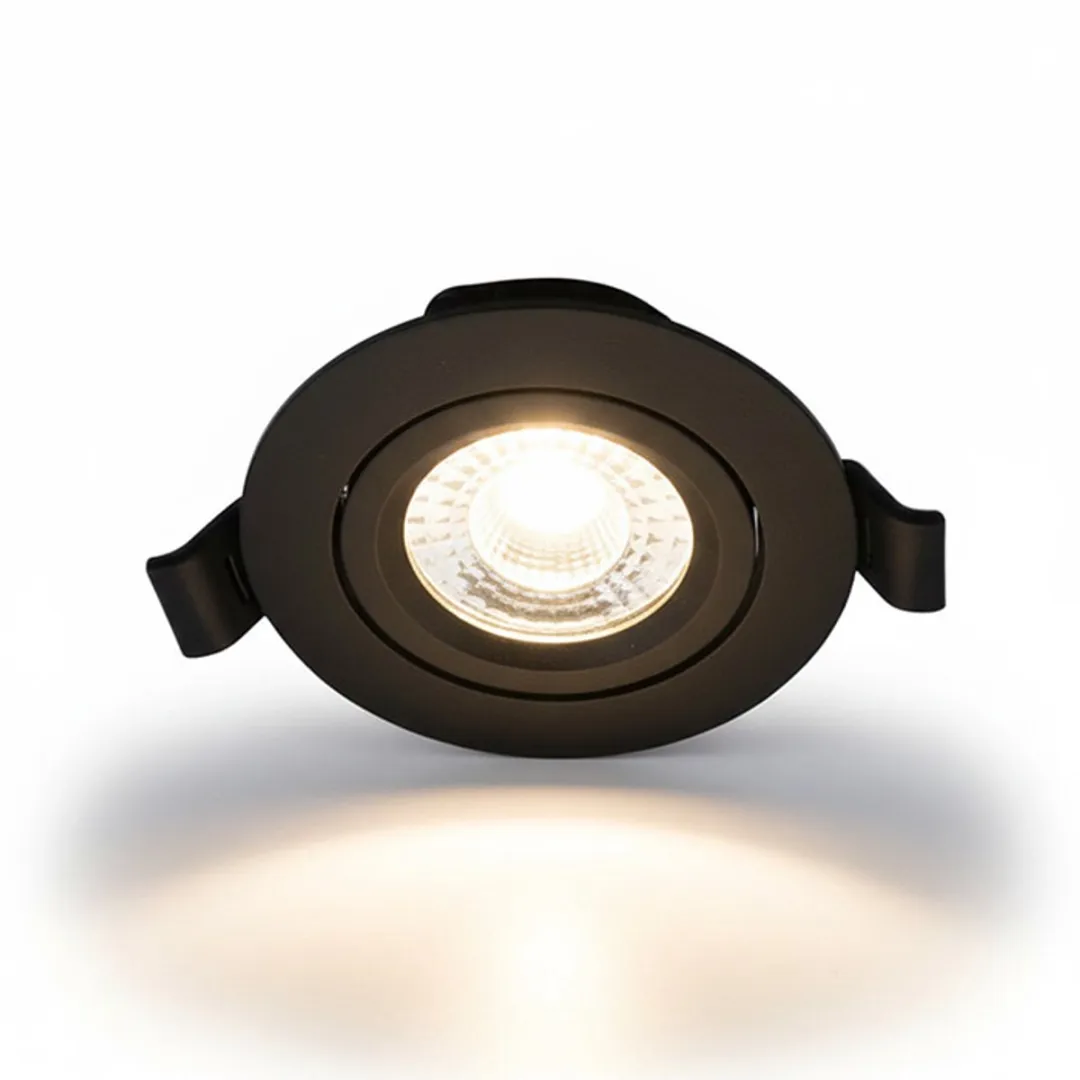Lybardo Lage Inbouwspots 3-pack 5W Dim to Warm - Zwart