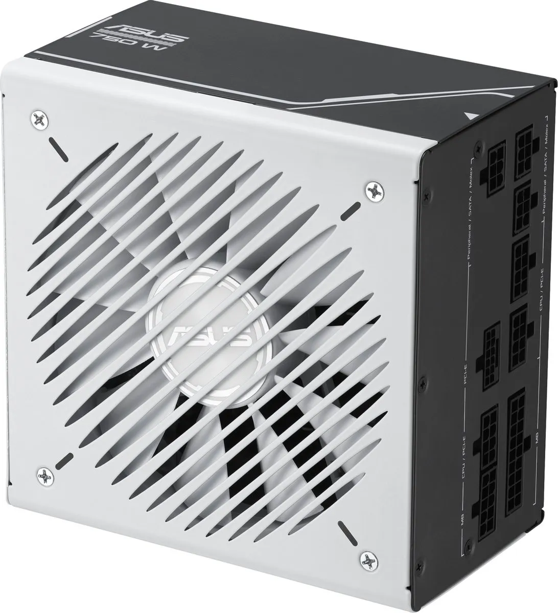 ASUS 90YE00U1-B0NA00 ATX Voeding 750W - 80 Plus Gold - Zwart/Wit