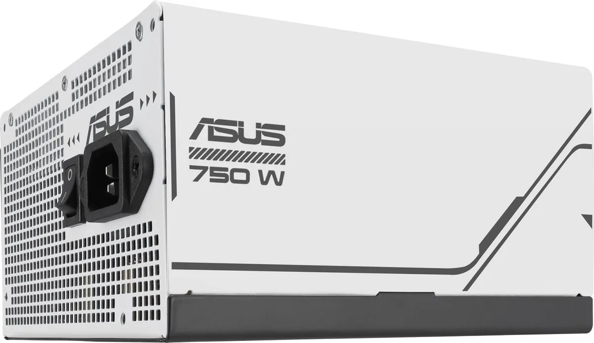 ASUS 90YE00U1-B0NA00 ATX Voeding 750W - 80 Plus Gold - Zwart/Wit