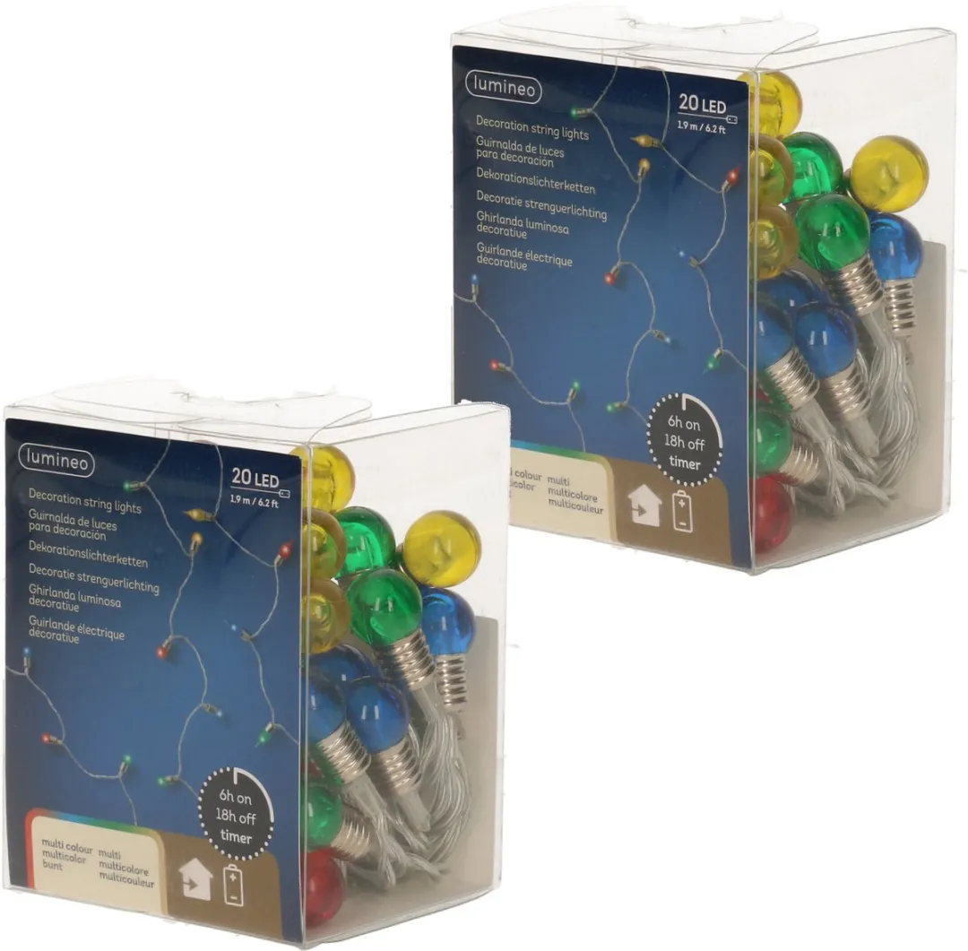 Lumineo Kerstverlichting 2x190cm