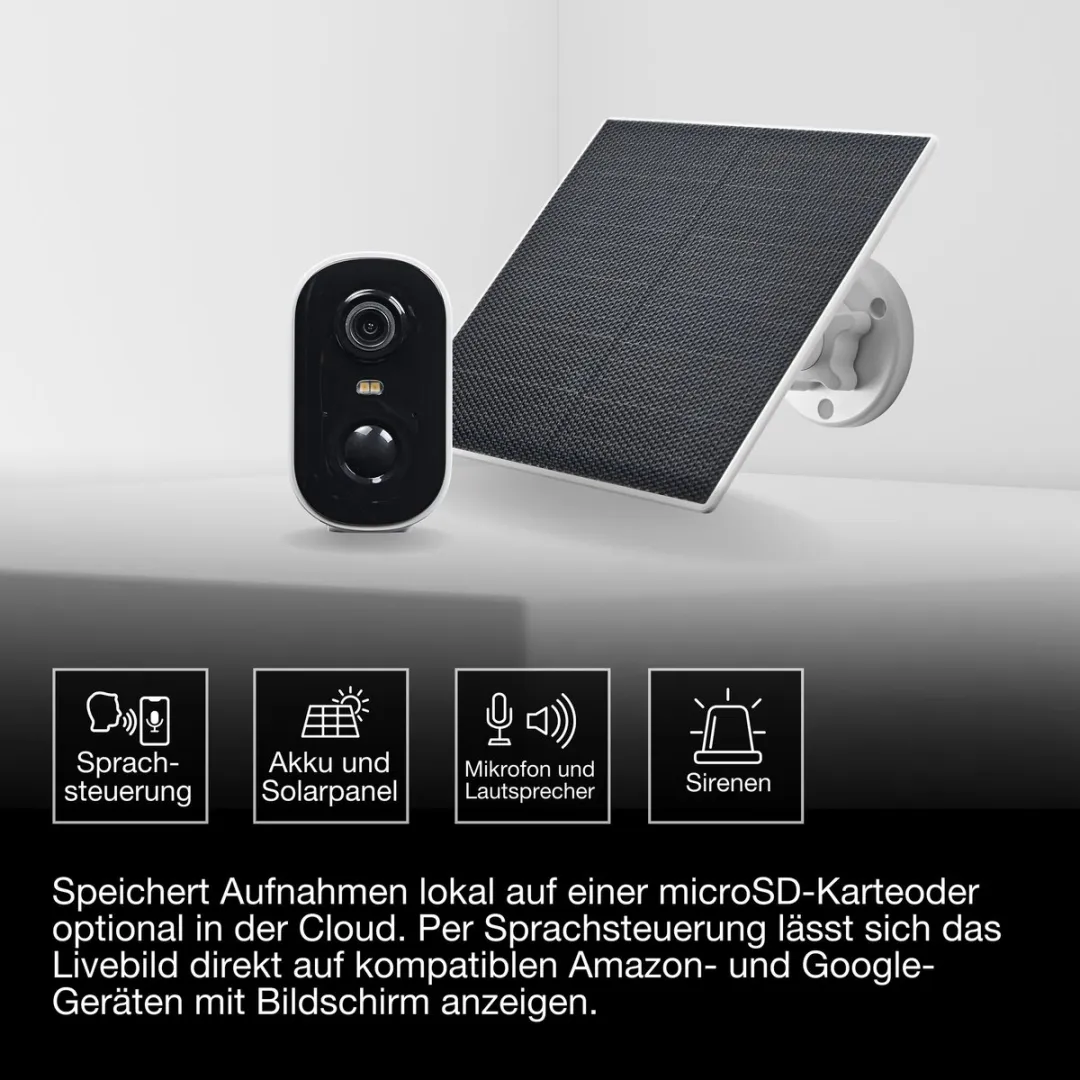Osram SMART+ WiFi Buitencamera Solar 4MP - 5200mAh - IP66 - Wit