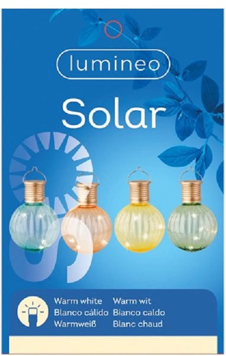 Lumineo Lampion Solar Verlichting - 8 Stuks - Geel