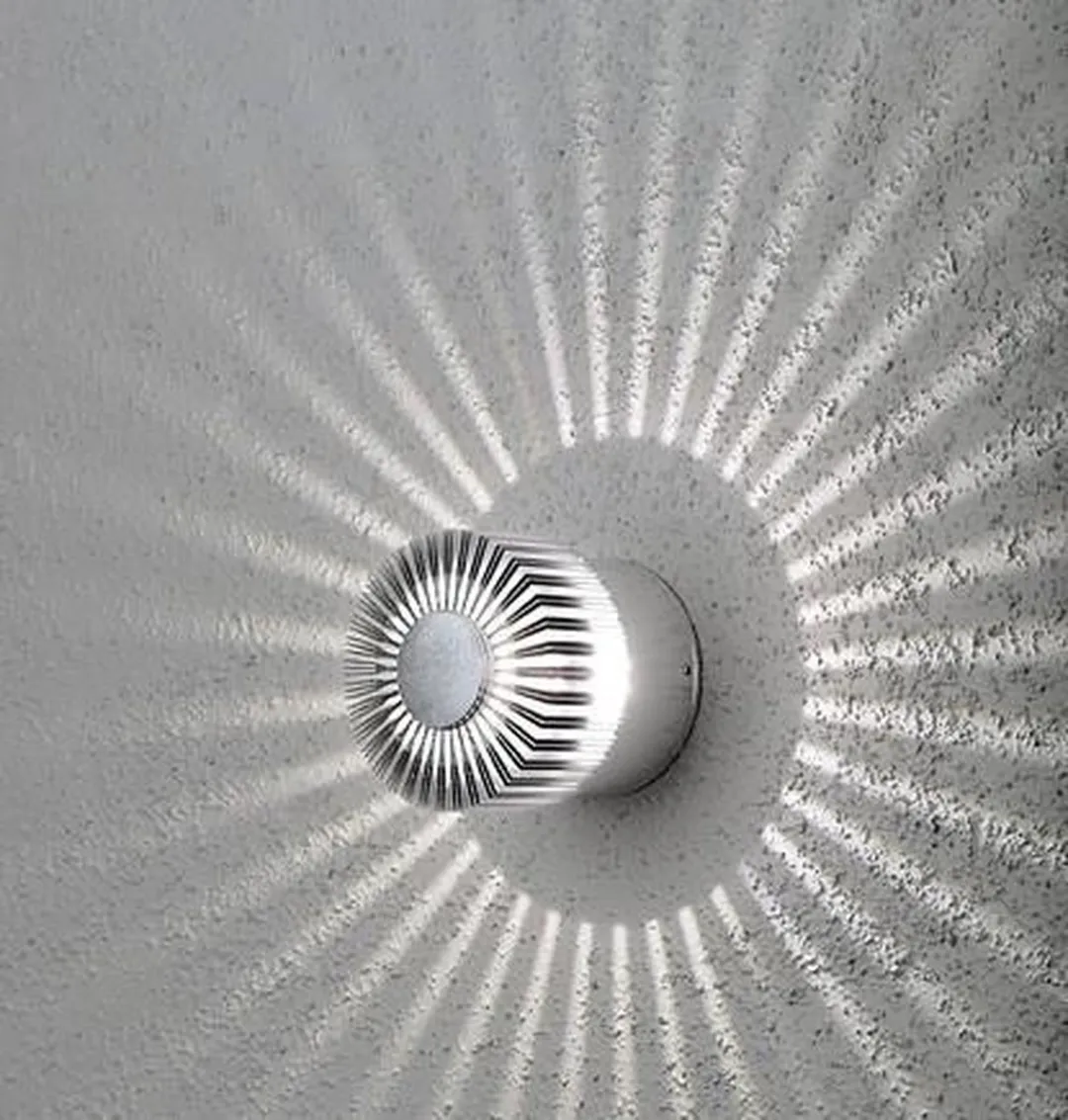 Konstsmide Monza LED Wandspot 3W - 9cm - 3000K - Zilver