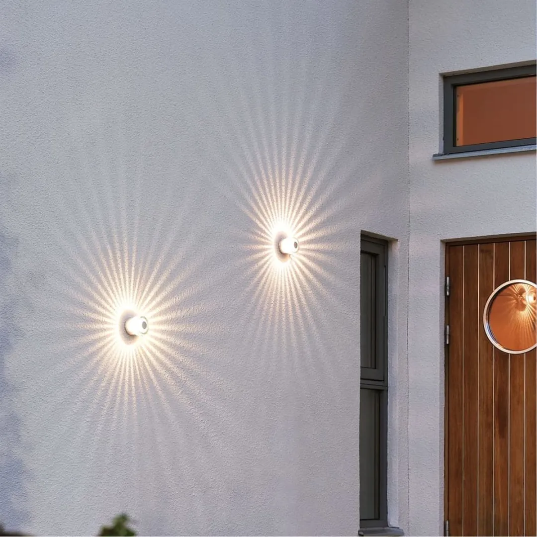 Konstsmide Monza LED Wandspot 3W - 9cm - 3000K - Zilver - afbeelding 6 van 6