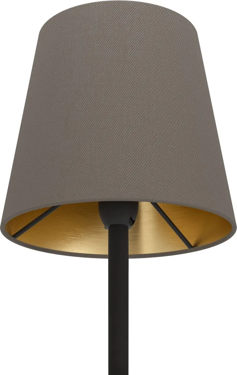 Eglo Fiorana Vloerlamp E14 - 140,5 cm - Zwart/Cappucino/Goud