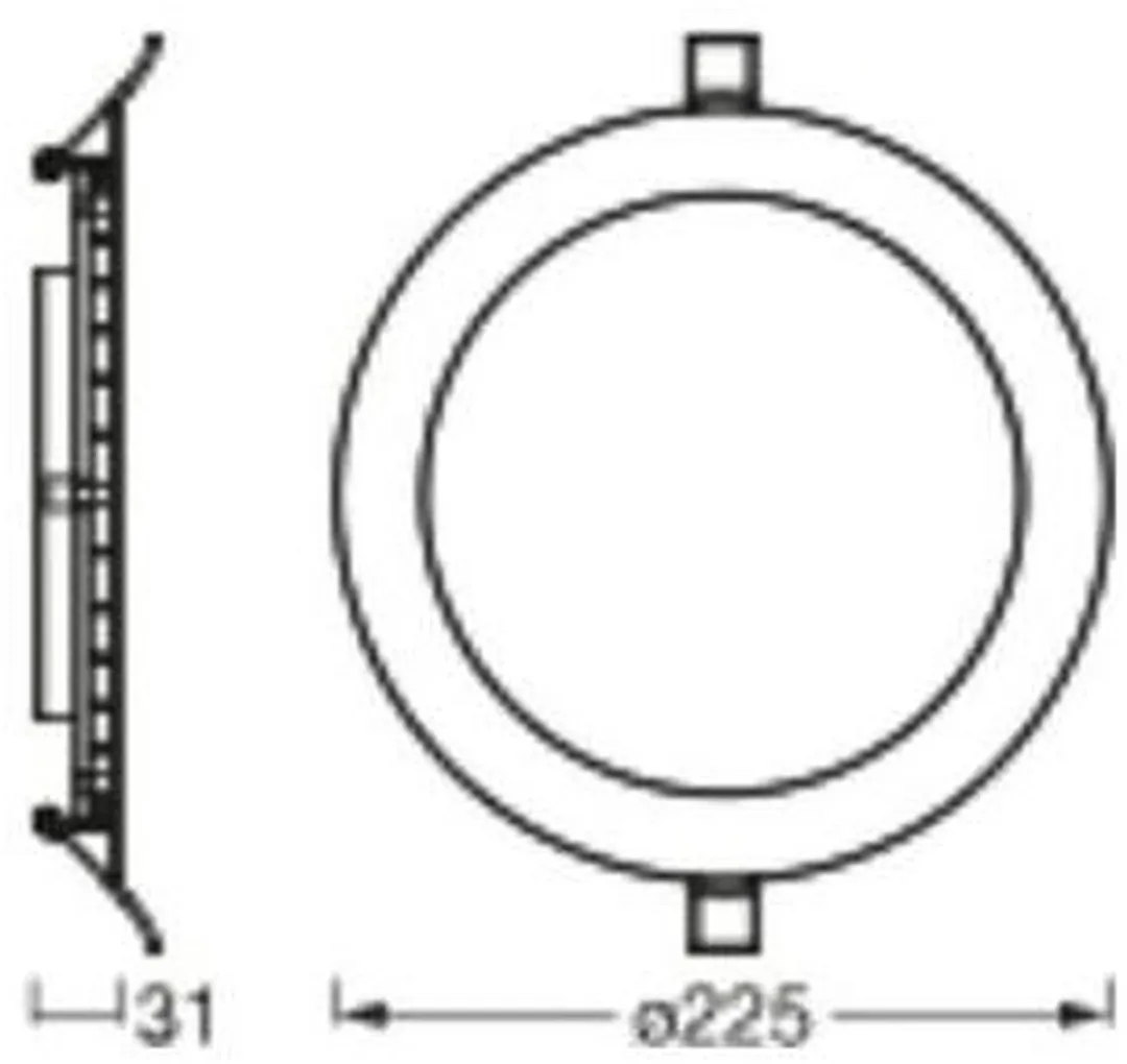Osram Downlight Slim 225mm LED 22W 3000K - 2000 Lumen - afbeelding 6 van 6