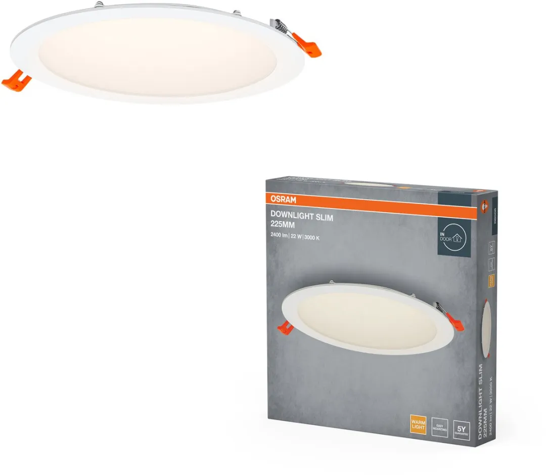 Osram Downlight Slim 225mm LED 22W 3000K - 2000 Lumen