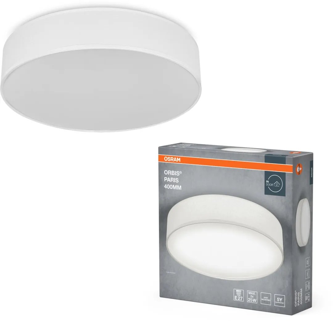 Osram Orbis Paris Plafondlamp 400mm - 2xE27 Wit
