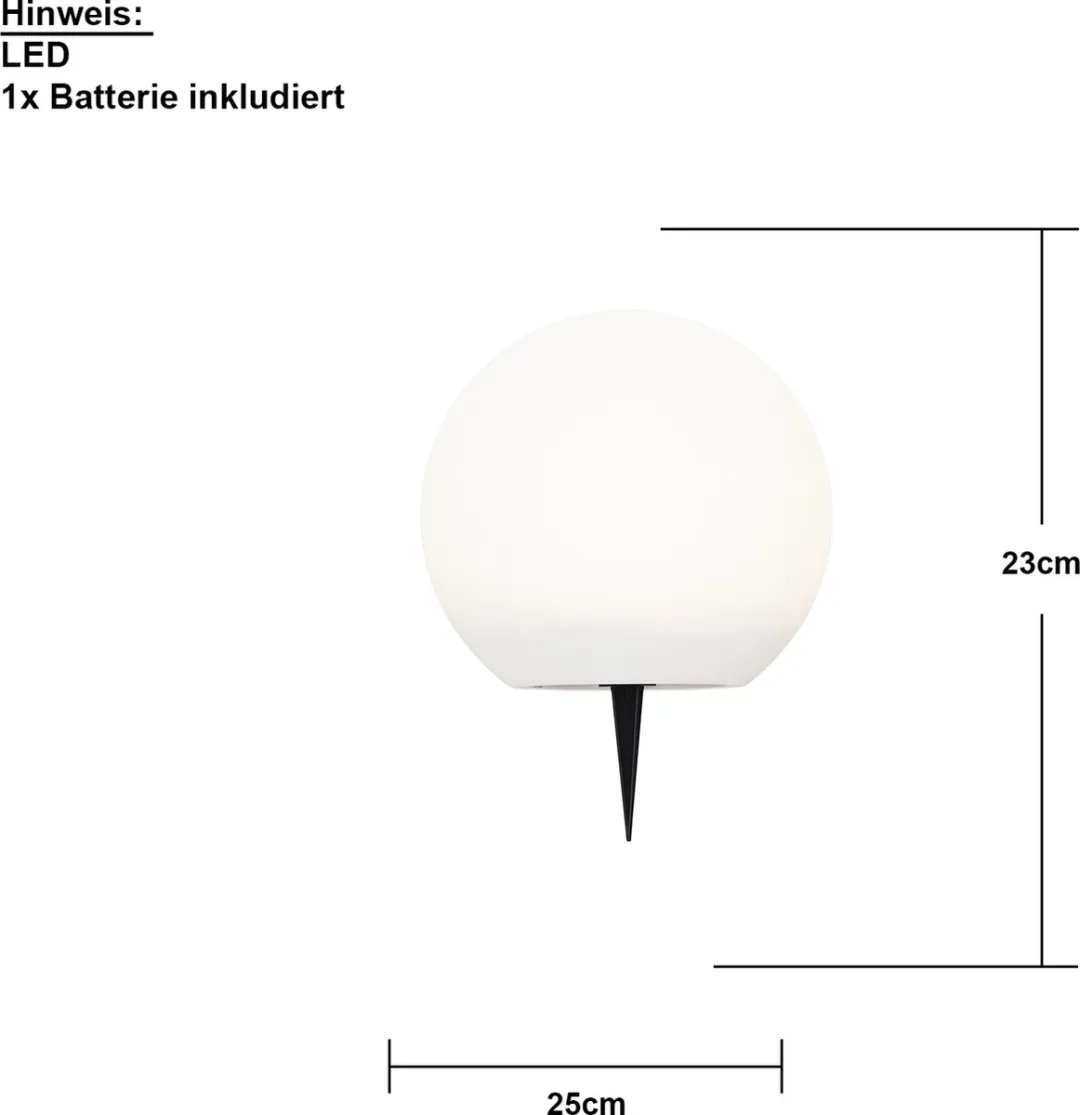 Star Trading Globy Solar Padlamp Wereldbol 25cm - Warm Wit