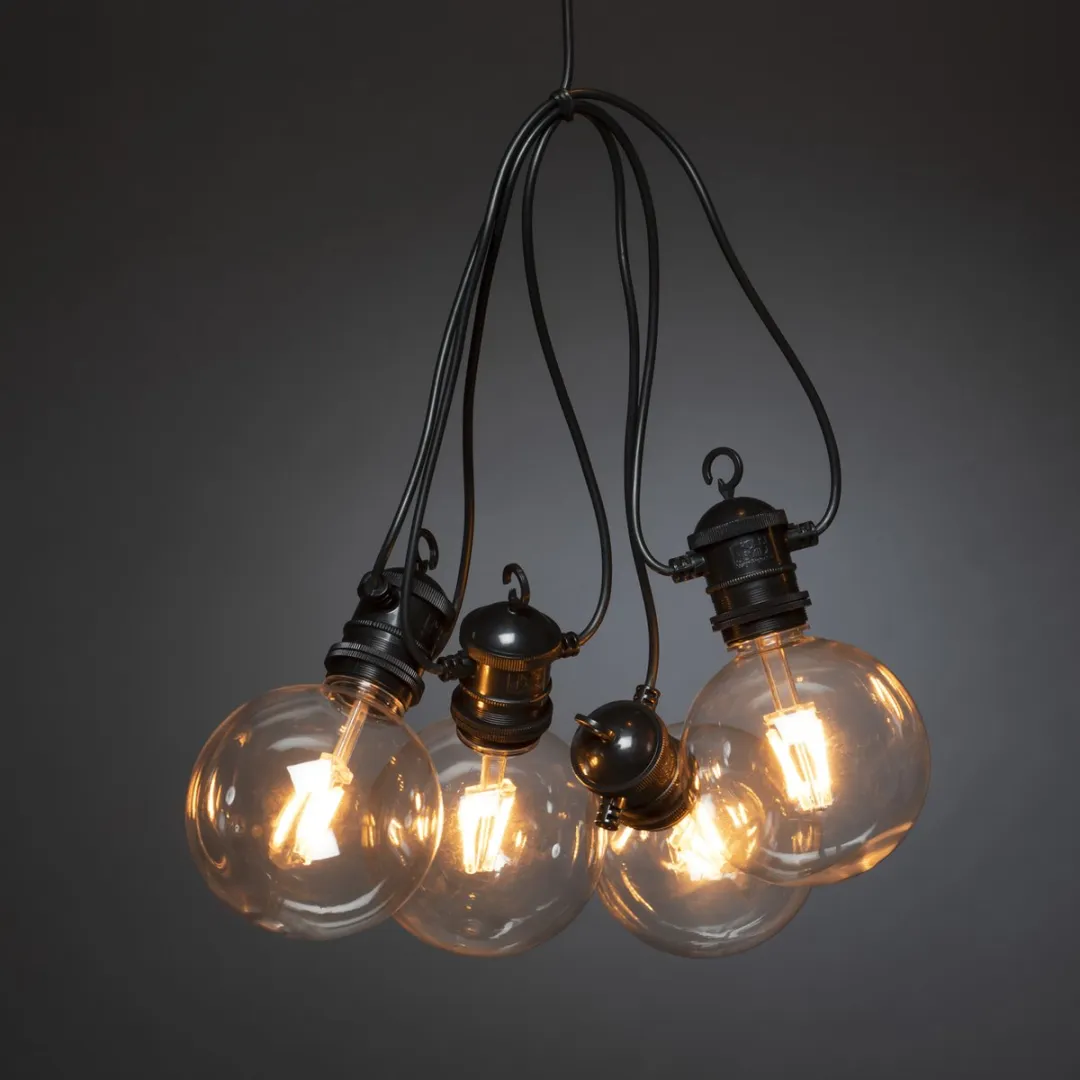 Konstsmide Sweden 2394-800 Snoerverlichting - 10 Globes Ø12cm Warmwit 24V