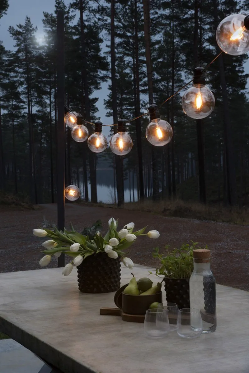 Konstsmide Sweden 2394-800 Snoerverlichting - 10 Globes Ø12cm Warmwit 24V