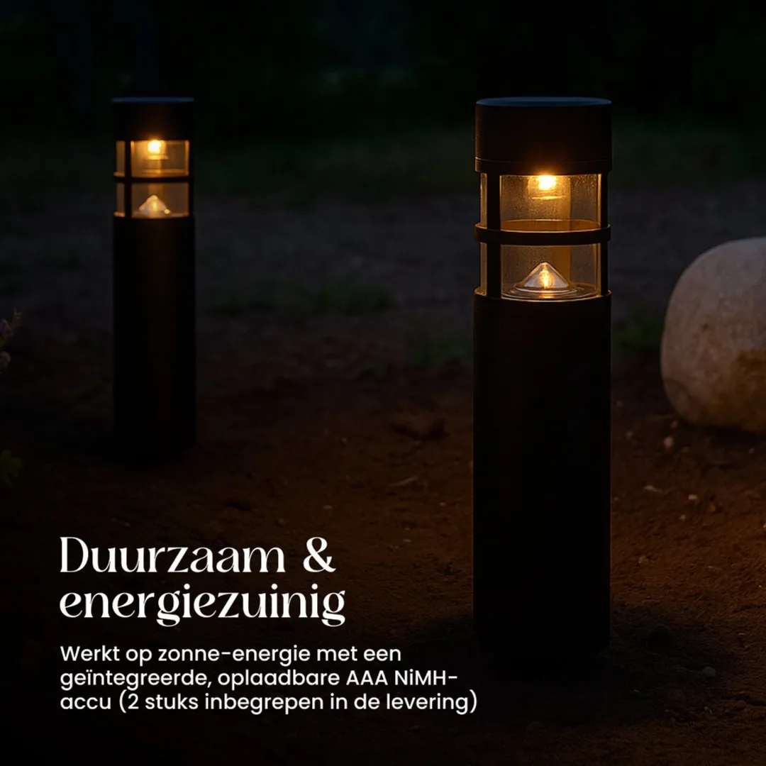 Star Trading Rundi Solar Bollardlampen 28cm - 2 Stuks