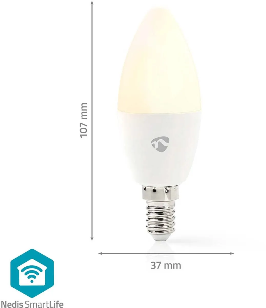 Nedis SmartLife RGBW E14 Kaarslamp 470lm - Mat - Android/iOS