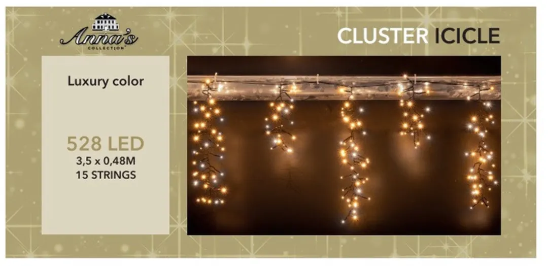 Anna's Collection IJspegelverlichting Lichtsnoer 528 LED - 2x 350cm