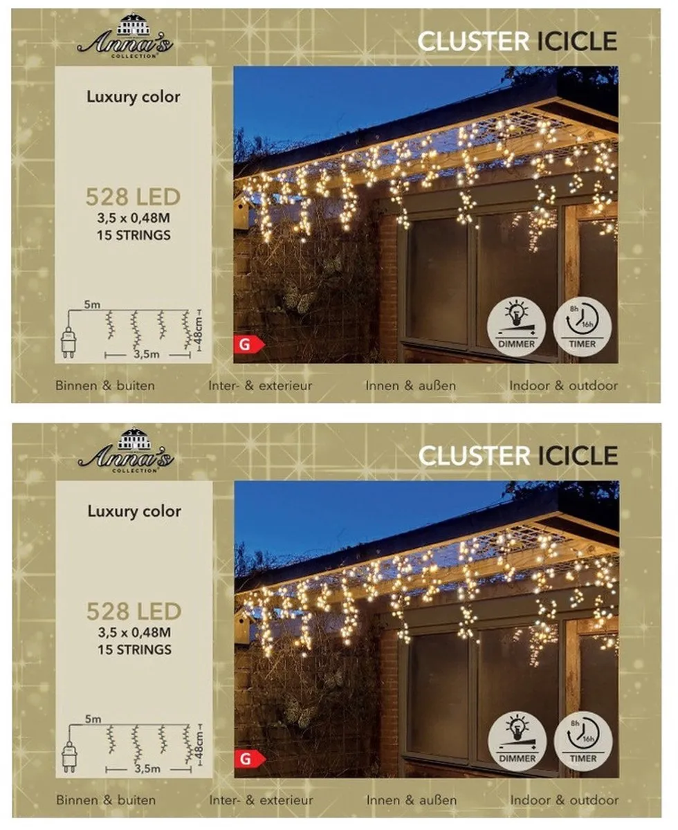 Anna's Collection IJspegelverlichting Lichtsnoer 528 LED
