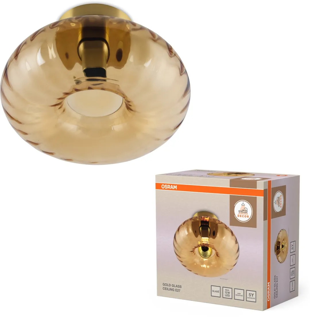 Osram Decor Goudglas Plafondlamp E27 - 280mm - Amber