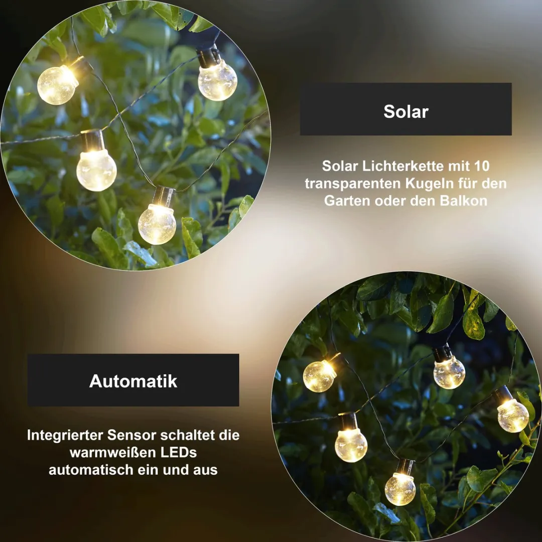 Star Trading Best Season Solar Lichtslinger - 10 Lampen Warm Wit