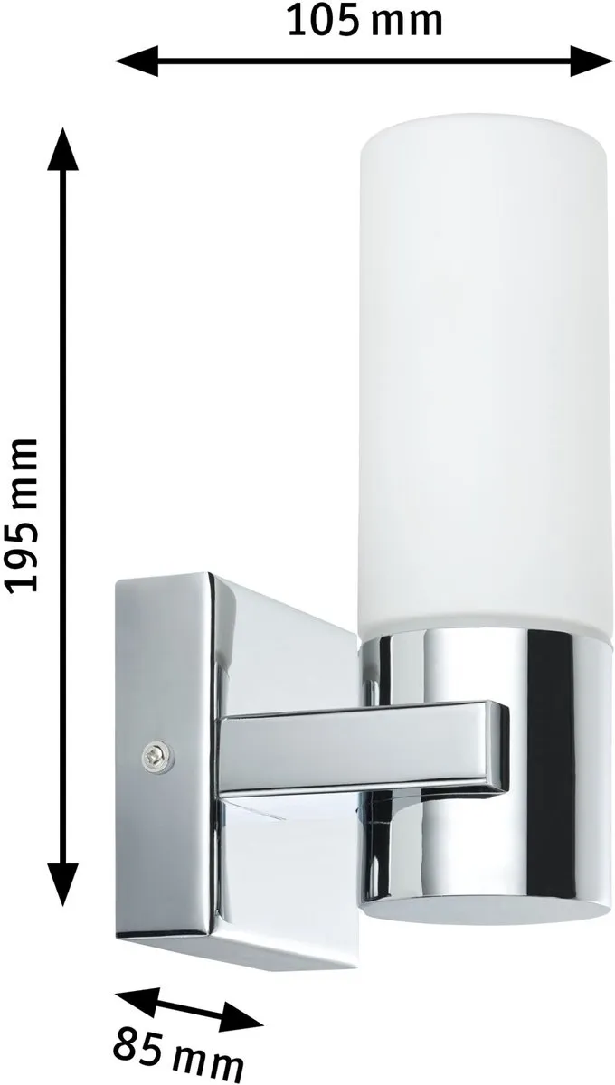 Paulmann LED Spiegellamp Gemini IP44 E14 - 2x20W - Chroom/Satijn - afbeelding 6 van 6